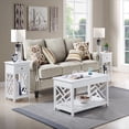 thumbnail image 4 of Alaterre Furniture Coventry 36 in. Coffee Table and 2 End Tables with Drawers - Cottage-Style Living Room Furniture Set of 3, White, 4 of 11
