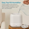 thumbnail image 2 of Pure Enrichment HUME Sense 2 gal 600 sq ft Ultrasonic Top-Fill Humidifier, White, 2 of 7