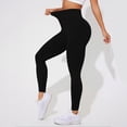 thumbnail image 7 of BODOAO Women's Wash Tight Fitness Yoga Pants Wash High Waisted Running Pants Butt Lifting Leggings for Women Impact Gym Seamless Workout Leggings Mid Low Waist Tummy Control Yoga Pants Black L, 7 of 7