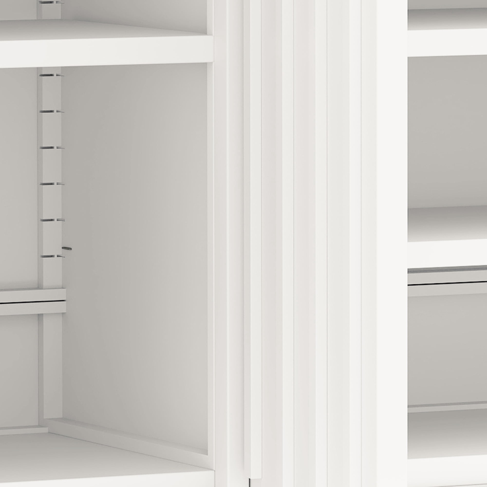 DEXTRUS Shoe Storage Cabinet with 3 Compartments, Metal Shoe Rack with Adjustable Shelves, White