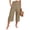 Khaki, variant on Wide Leg Capri Linen Pants for Women Loose Summer Ruffles High Rise Elastic Casual Cropped Bottom with Pockets