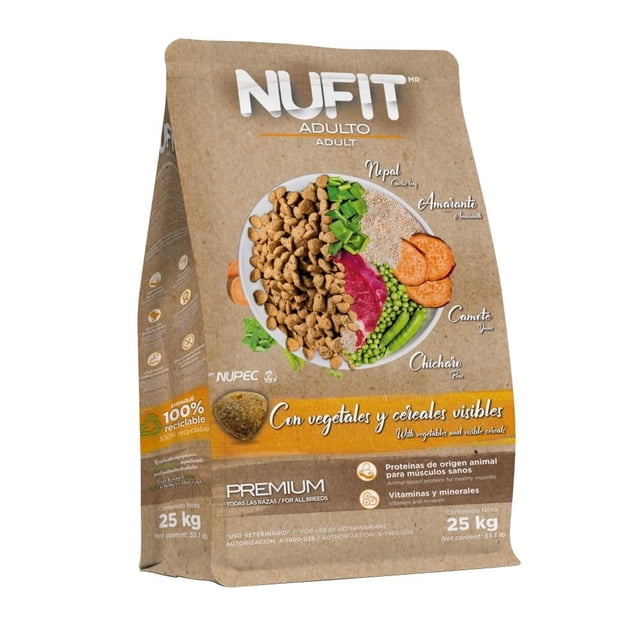 Croqueta para perro Nufit Premium Adulto todas las razas 25kg