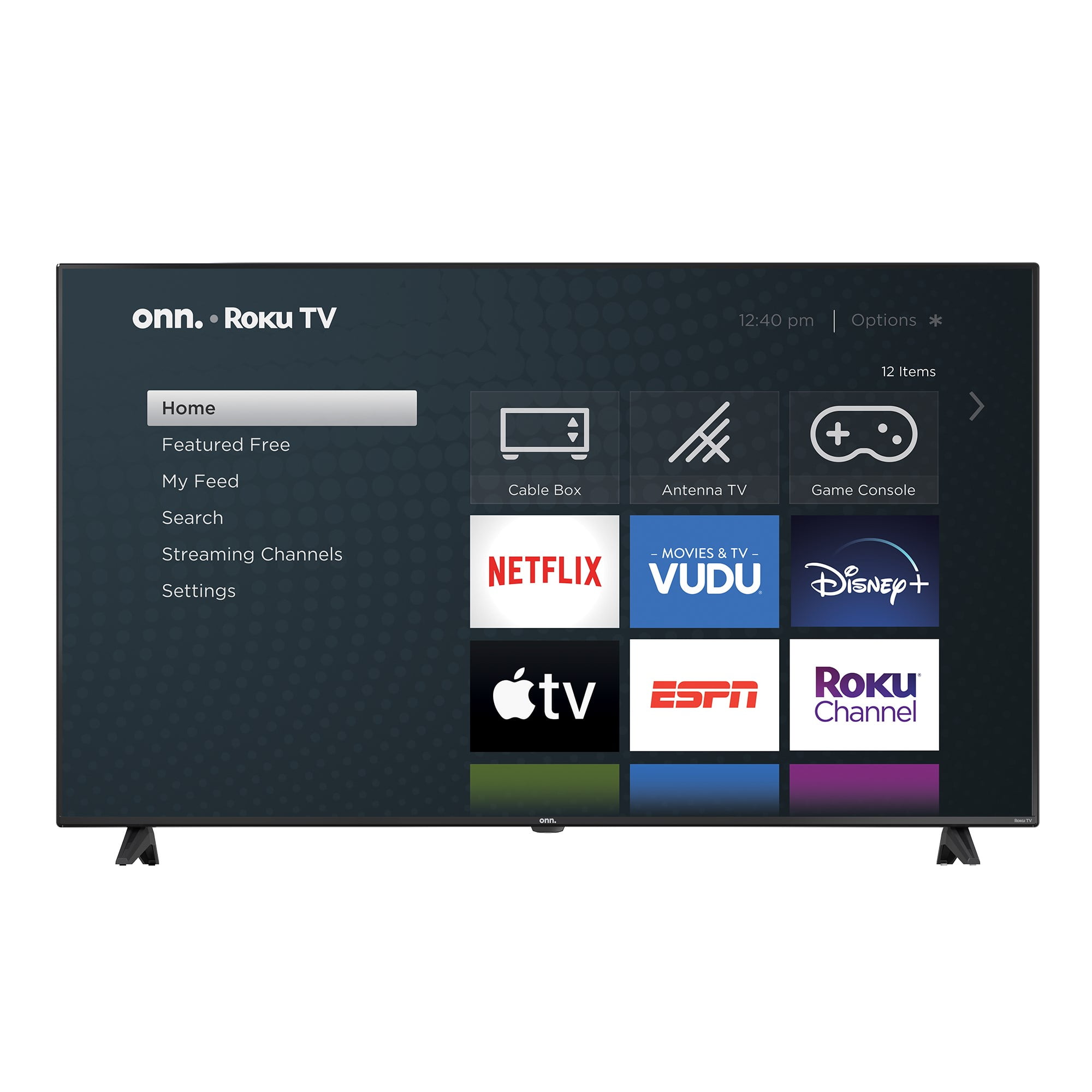 onn. 65" Class 4K (2160p) UHD LED Roku Smart TV HDR (100012587