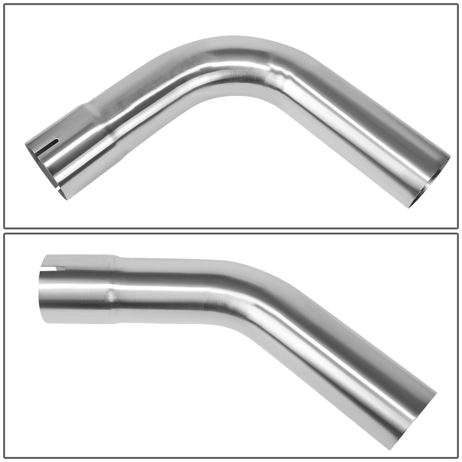 Nuvision 8Pcs 3"OD Stainless Steel Mandrel Bend Straight U-Bend Custom Exhaust Pipe Kit