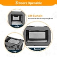 thumbnail image 5 of BestPet 42" Large Dog Crate, 3-Door Foldable, Lightweight for Indoor/Outdoor Travel, Grey, 5 of 8
