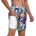 thumbnail image 2 of Balery Starfish And Turtle Mens Swim Trunks Swim Shorts for Men Quick Dry Inseam Beach Shorts with Compression Liner Pocket-3X-Large, 2 of 9