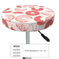 thumbnail image 2 of Donut Print Pink Round Bar Stool Seat Covers, Elastic Round Chair Cover Stool Seat Slipcover Bar Stool Cushions Round Pad for 12-14 inch, 2 of 5