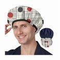 thumbnail image 1 of wonima11 Shower Cap for Men, Waterproof Reusable Hair Cap with Dual-Layer Design, Reversible Double-Sided Use, Stretchable Elastic Band, Comfortable Fit for Shower, Gym, Hair Care & Travel, 1 of 1