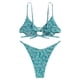 thumbnail image 3 of Bikini ZAFUL, sexy, tanga con estampado floral, para mujer, color verde, 3 of 7