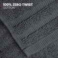 thumbnail image 4 of Canadian Linen Royale Face Towels Set, 13"x13", 12 Pack, Quick Dry Lightweight Soft Absorbent Cotton Face Cloth for Hotel Spa Motel Yoga Gym, Dark Grey, 4 of 9