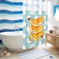 thumbnail image 6 of No Hook Shower Curtain, Summer Orange Slices Shower Curtains for Bathroom with See Through Top Window, Pastoral Daisy Flower Bee Polka Dot Waterproof & Washable Bath Curtain Narrow 54"x78", 6 of 9