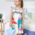 thumbnail image 4 of Balery Gnomes Summer Camisón de princesa para niñas, pijama de algodón con mangas abullonadas, suave y bonito.-Medium, 4 of 6