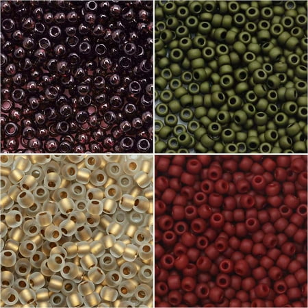 - Exclusive Beadaholique Designer Palette, Toho Seed Bead Mix, Round 11/0, 32 Grams, Tuscan Vineyard