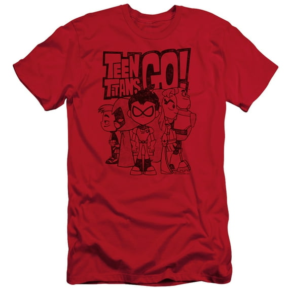 Teen Titans Go - Team Up - Slim Fit Short Sleeve Shirt - X-Large
