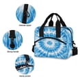 thumbnail image 5 of Lunch Bag Portable Crossbody Meal Bag Cooler Bag Insulated Lunch Bag Food Bag Handheld & Crossbody Design Blue Tie Dye, 5 of 6
