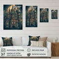 thumbnail image 4 of Designart "Blue And Orange Capturing The Magic" City Art Deco Canvas Wall Art, 4 of 5