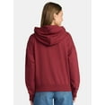 thumbnail image 2 of Time and Tru Women's Cropped Zip Up Fleece Hoodie, Sizes XS-XXXL, 2 of 5