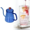 thumbnail image 4 of Glass Coffee Hand Punch Pot, Easy To Clean High Transparency Long Gooseneck  Glass Coffee Pot  For Home Pink,Green,Coffee,Blue, 4 of 8