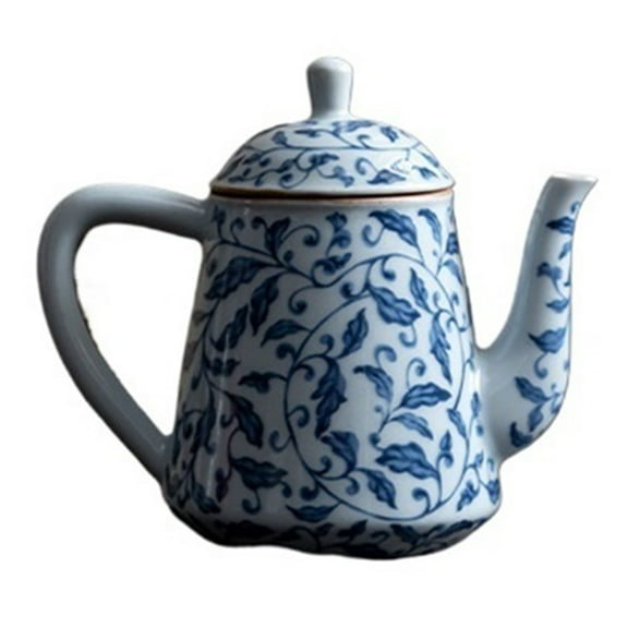 4.3oz Antique Blue and White Teapot for Household Use, Tea Ceremony Supplies
