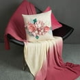 thumbnail image 4 of JWH 3D Decorative Solid Cotton and Suede Pink Flower Throw Pillow Covers Cases for Room Decoration 18x18inch, 4 of 9