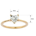thumbnail image 4 of SuperJeweler 3/4 Carat Heart Shape Moissanite Solitaire Engagement Ring in 14 Karat Yellow Gold, 4 of 5