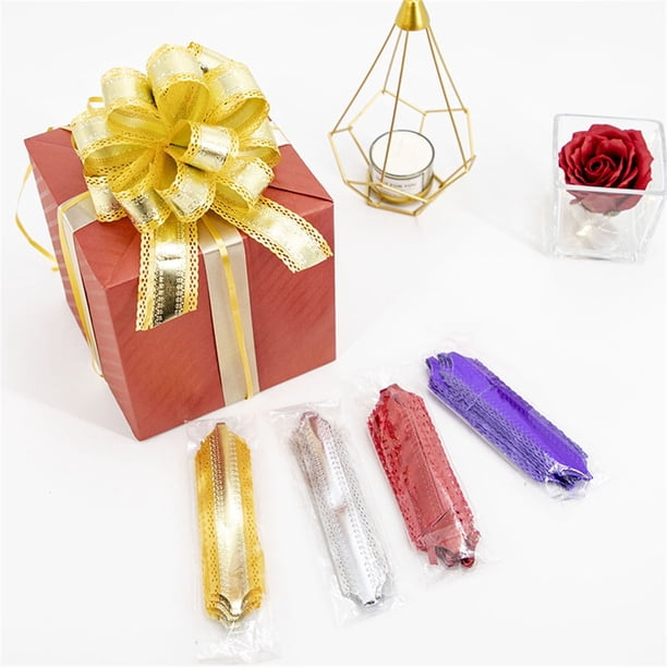 Xihbxyly Ramo de Flores de Cinta, Exquisito Diseño de Lazo, Colores Vibrantes, Perfecto para Decoración de Bodas o Fiestas, Uso Versátil para Navidad o Picnic de Verano, Paquete de 2, 14-15 Cm de Diá