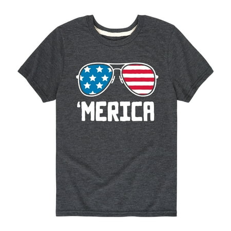 

Instant Message - Merica Aviator Glasses - Toddler Short Sleeve Tee