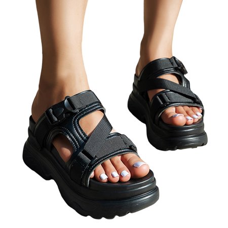 

ZIZOCWA Thick Sole Sandals and Slippers for Women Open Toe Casual Wedge Outdoor Beach Sandals Womens Platform Shoes Comfortable Slippers Size7