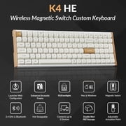 Keychron K4 HE 96% Wireless RGB Magnetic Switch Keyboard, Hall Effect Rapid Trigger, QMK, 2.4G/BT, White