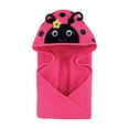 thumbnail image 3 of Hudson Baby Infant Girl Cotton Animal Face Hooded Towel, Ladybug, One Size, 3 of 5