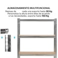 thumbnail image 4 of Estante Organizador Multiusos De 5 Niveles Anaquel Metalico Rack 5 Repisas Ajustables Soporta hasta 150 Kg (Plateado), 4 of 4