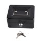 thumbnail image 1 of Mini caja de seguridad portátil de 6 pulgadas con cerradura y llave para uso en casa y oficina, color negro, 1 of 14