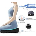 thumbnail image 3 of Thicken 19.7in Seat Cushion, Gel Seat Cushion for Long Sitting–Office Chair, Wheelchair, Car Cushion, Large Cooling Pad for Back Pain, Sciatica, Tailbone Pain Relief, 3 of 8