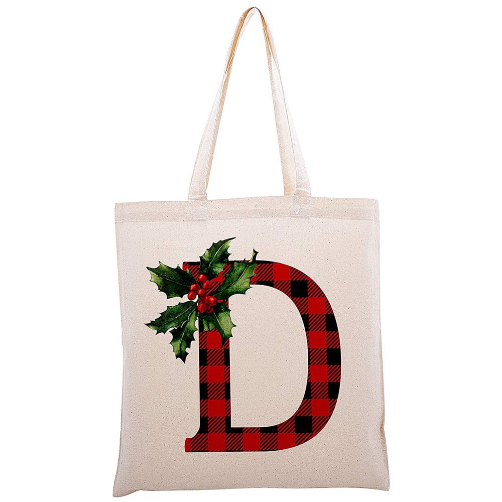 Personalised Tote Bag Christmas Any Name/Text Women Xmas Gift Shopping Hand bag