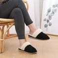 thumbnail image 5 of Litfun Women's Fuzzy Memory Foam Slippers Warm Comfy Winter House Shoes, Black, Size 8-8.5, 5 of 8