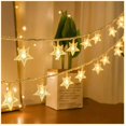 thumbnail image 2 of Guirnalda de luces LED con forma de estrella de 120 LED y 10 m, con enchufe europeo, para Navidad, fiestas, bodas, luces decorativas de hadas, 2 of 5
