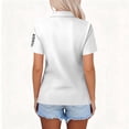 thumbnail image 3 of 250 Anniversary Usa Shirt Women Independence Day Short Sleeve Crewneck American Flag Print T-Shirts 1776-2026 Casual Tops, #01 White, S, 3 of 4