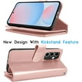 thumbnail image 5 of For Samsung Galaxy S25 Plus Case Wallet with Credit Card Holder for Women Men, Flip PU Leather Wallet Phone Case for Galaxy S25 Plus, Tekcoo Detachable Magnetic Kickstand Cover, Rose Gold, 5 of 8