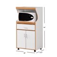 thumbnail image 4 of Small Wood Microwave Cart, White, 4 of 4