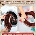 thumbnail image 4 of Triani 1Pcs Toilet Seat Warmer Cover with Zipper USB Powered Toilet Seat Warmer with 5 Speed Adjustable Temperature & Timing Levels Energy Efficient(Brwon), 4 of 6