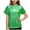 Green, variant on Girls Sequin Dance Metallic Shimmer Short Sleeve Glitter Crewneck Tee for Stage Wear (Gold, 8-9 Years)