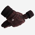thumbnail image 4 of Tignapoo Winter Cycling Gloves with Fleece Lining, Windproof and Touchscreen Compatible, Perfect for Outdoor Sports and Skiing, Available in Brown - One Size Fits All (B-20D Brown #), 4 of 6