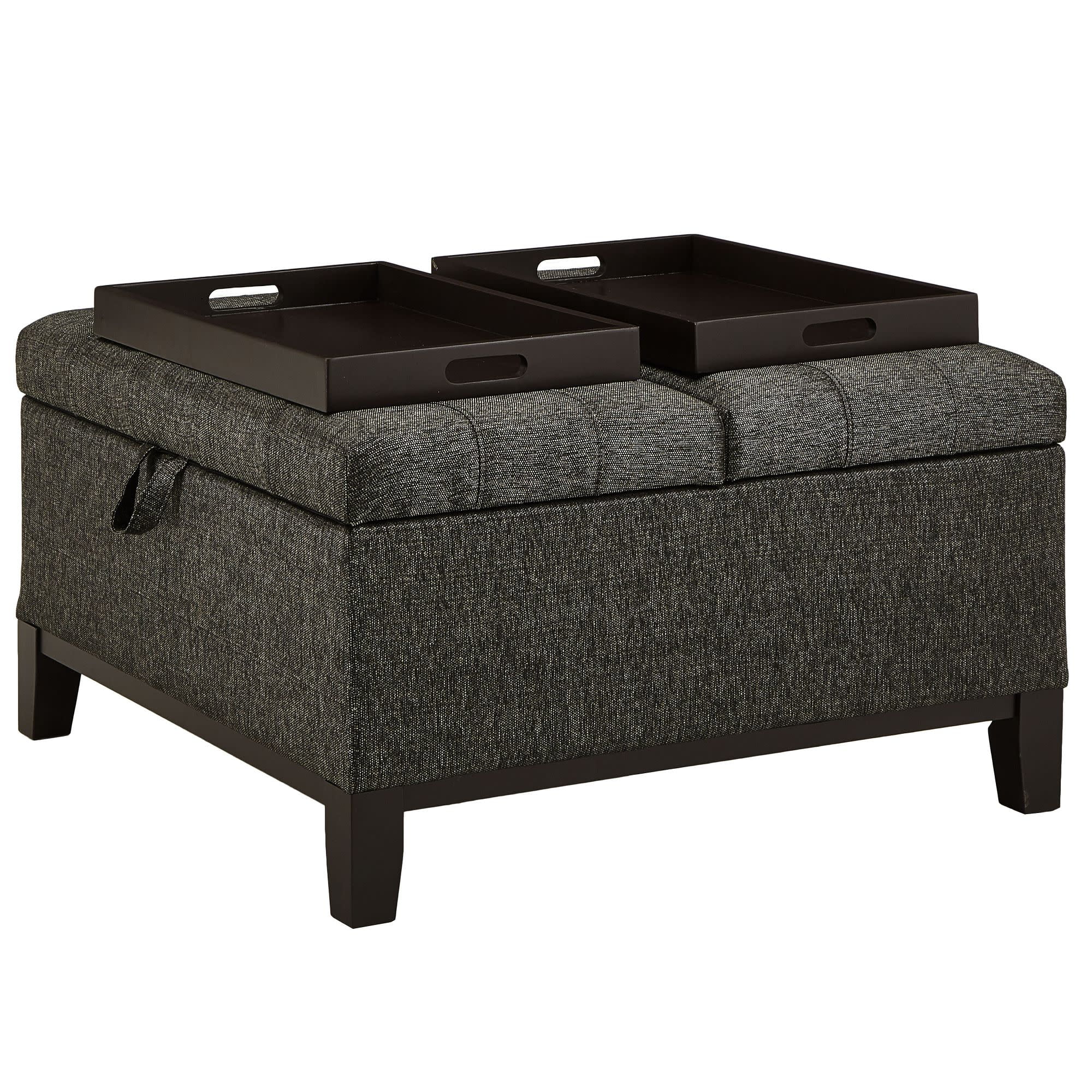 Ottoman with tray sale top and storage