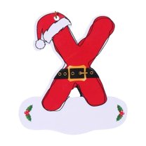 Dmlowu 26 Letter Christmas Tree Ornaments for Xmas Tree - Personalized Christmas Ornaments with Santa Hat, Christmas Decorations Pendant for Holiday Party Hanging Decor