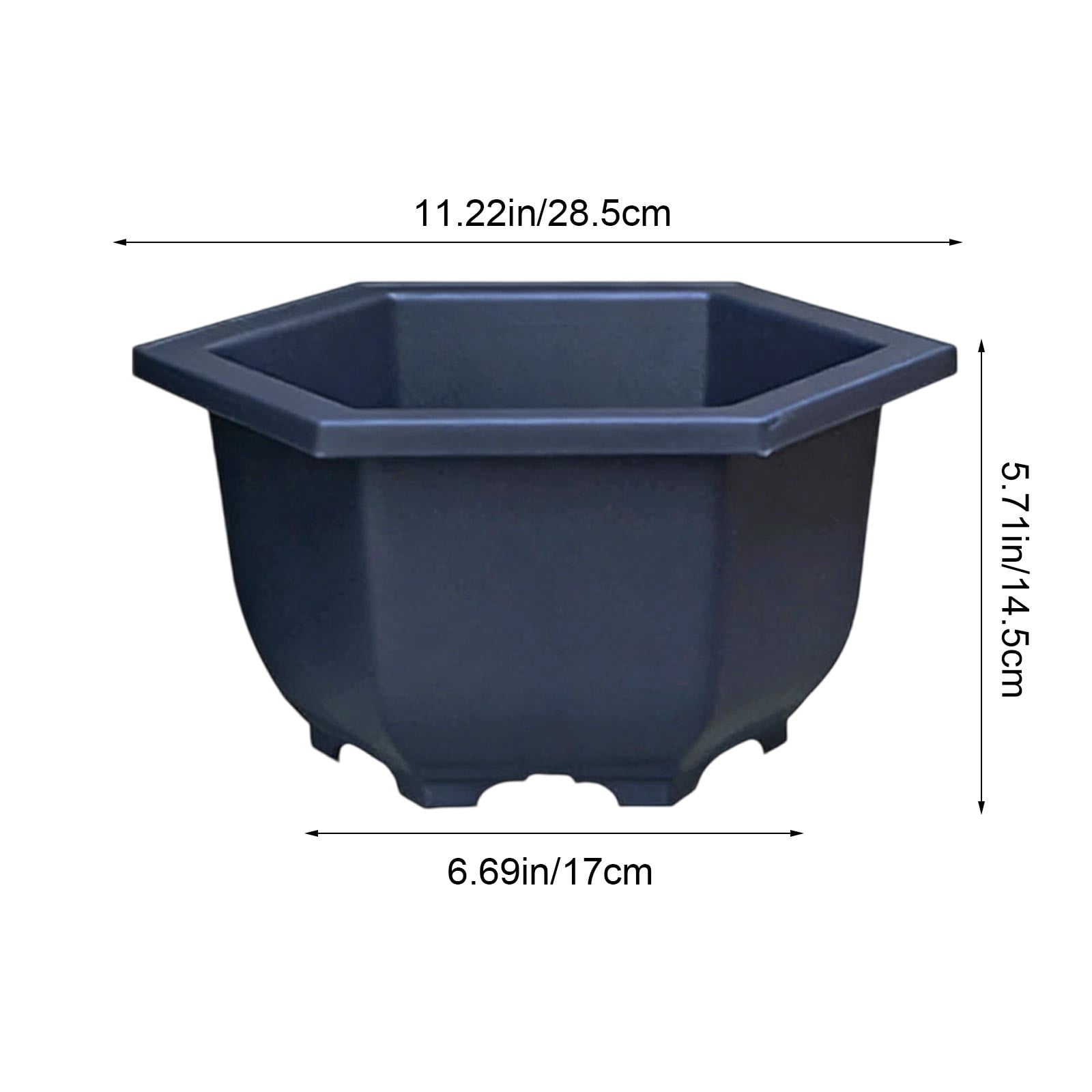 Lunxisen 4 Pcs Flower Pot Planter for Succulents Indoor Home Gardening Balcony Decor Plant Container with Drainage(L)