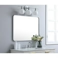 thumbnail image 3 of Soft corner metal rectangular mirror 27x36 inch in Silver, 3 of 5