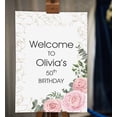 thumbnail image 2 of Darling Souvenir MADE WITH LOVE PersonalizedWelcomeBirthdaySignRose,Large Decorative Poster For Birthday Party, Celebrations- 18x12, 2 of 5