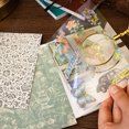 thumbnail image 4 of 1 juego de papel artesanal decorativo estético que incluye 40 páginas de pegatinas florales para planificador, diario y manualidades vintage., 4 of 5