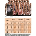 thumbnail image 2 of Frontwalk Mens Muscle Shirts Crew Neck Tank Tops Sleeveless Summer Gym Breathable T-shirt American Flag Print Tee Style G 5XL, 2 of 2