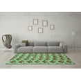 thumbnail image 3 of Ahgly Company Indoor Square Abstract Turquoise Blue Modern Area Rugs, 6' Square, 3 of 4